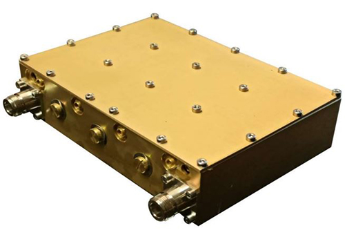 FM radio compact 4-cell cavity filter, 87.5-108 MHz, specify 500-800 kHz, N-type female, 30W – 170mm x 130mm x 42mm